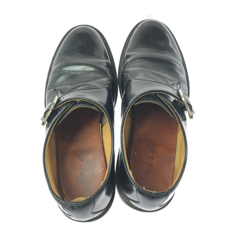 【中古品】【メンズ】 REGAL リーガル SINGLE MONK STRAP LEATHER SHOES BLACK JU16 シングル モンク ストラップ レザーシューズ 靴 164-260214-rt-08-tag サイズ：26ｃｍ カラー：ブラック 万代Net店