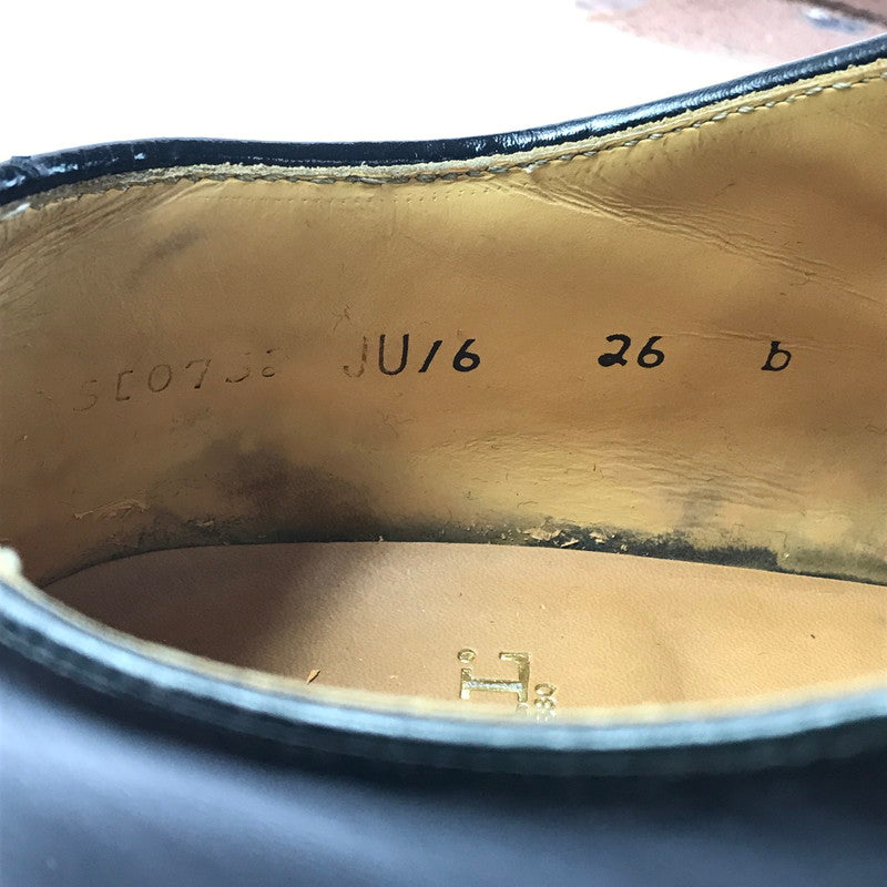 【中古品】【メンズ】 REGAL リーガル SINGLE MONK STRAP LEATHER SHOES BLACK JU16 シングル モンク ストラップ レザーシューズ 靴 164-260214-rt-08-tag サイズ：26ｃｍ カラー：ブラック 万代Net店