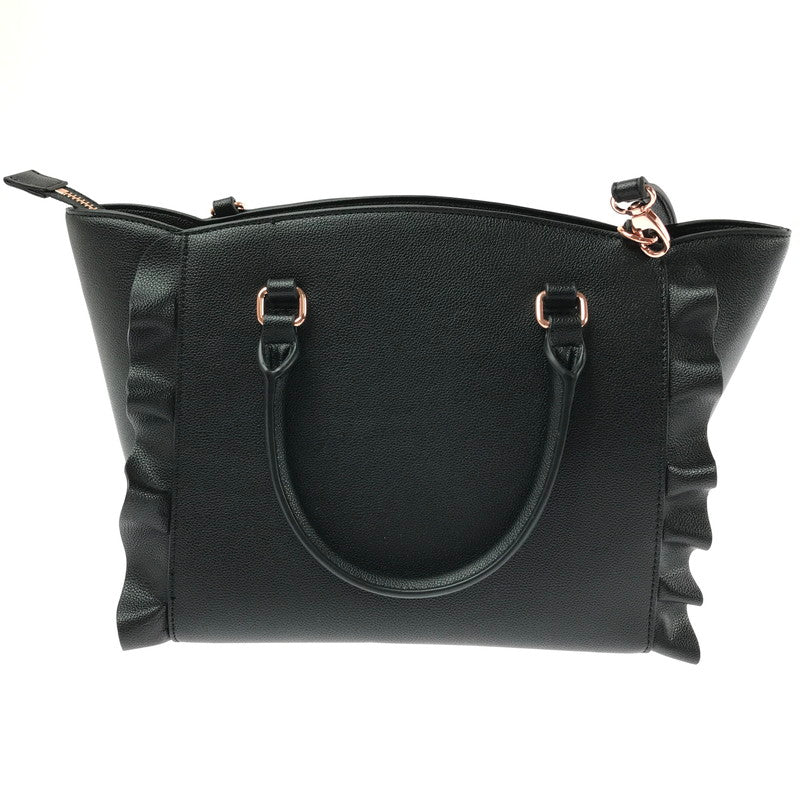 【中古品】【レディース】 Samantha Vega サマンサベガ レースアップハートビジューフラッタ― 2WAYバッグ ショルダーバッグ ハンドバッグ カバン 188-260325-na-07-tag カラー：ブラック 万代Net店