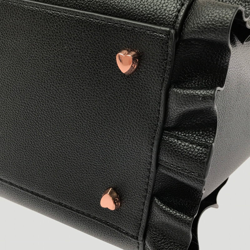 【中古品】【レディース】 Samantha Vega サマンサベガ レースアップハートビジューフラッタ― 2WAYバッグ ショルダーバッグ ハンドバッグ カバン 188-260325-na-07-tag カラー：ブラック 万代Net店