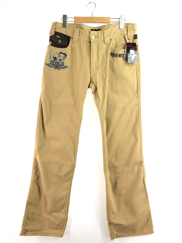 【中古品】【メンズ】 INDIAN インディアン BETTY BOOP EMBROIDERED COTTON PANTS BBI-822 刺繍 コットン パンツ ボトムス 156-260205-rt-17-tag サイズ：36 カラー：ベージュ 万代Net店
