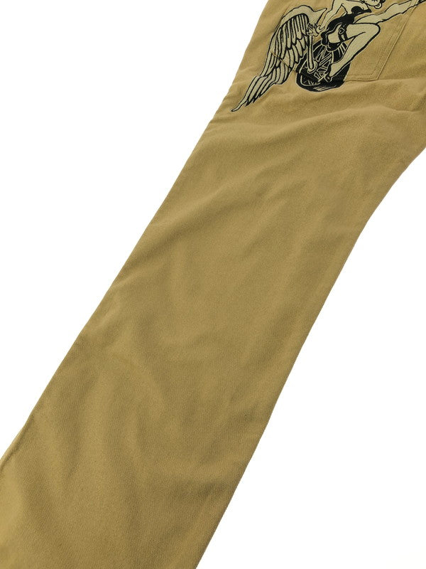 【中古品】【メンズ】 INDIAN インディアン BETTY BOOP EMBROIDERED COTTON PANTS BBI-822 刺繍 コットン パンツ ボトムス 156-260205-rt-17-tag サイズ：36 カラー：ベージュ 万代Net店
