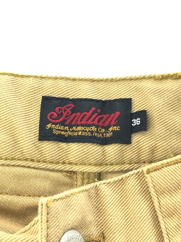 【中古品】【メンズ】 INDIAN インディアン BETTY BOOP EMBROIDERED COTTON PANTS BBI-822 刺繍 コットン パンツ ボトムス 156-260205-rt-17-tag サイズ：36 カラー：ベージュ 万代Net店