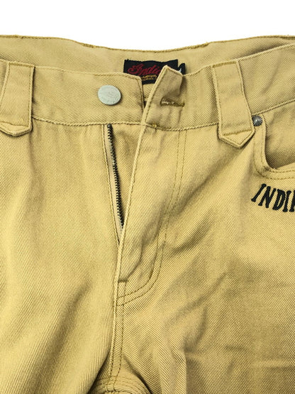 【中古品】【メンズ】 INDIAN インディアン BETTY BOOP EMBROIDERED COTTON PANTS BBI-822 刺繍 コットン パンツ ボトムス 156-260205-rt-17-tag サイズ：36 カラー：ベージュ 万代Net店