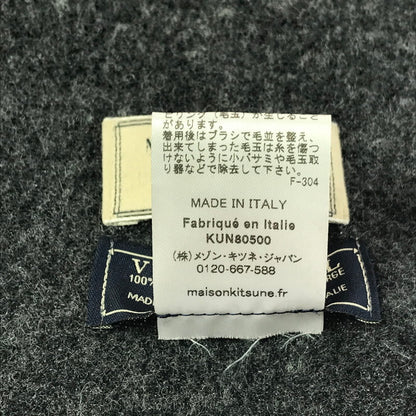 【中古品】【レディース】 MAISON KITSUNE メゾン キツネ WOOL MUFFLER FU06206BT3004 ウール マフラー 服飾小物 187-260208-na-04-tag カラー：グレー 万代Net店