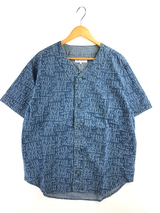 【中古美品】【メンズ】 BLACK EYE PATCH ブラックアイパッチ 23SS STICKER COVERED DENIM BASEBALL SHIRTS BEPSS23TP12 デニム ベースボール シャツ 半袖シャツ 142-260405-na-04-tag サイズ：L カラー：インディゴ 万代Net店