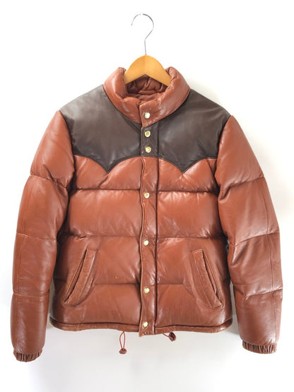 【現状渡し品】【メンズ】 FREEDOM フリーダム SHEEPSKIN LEATHER WESTERN YORK DOWN JACKET シープレザー ウエスタンヨーク ダウンジャケット 145-260204-rt-18-tag サイズ：36 カラー：ブラウン 万代Net店