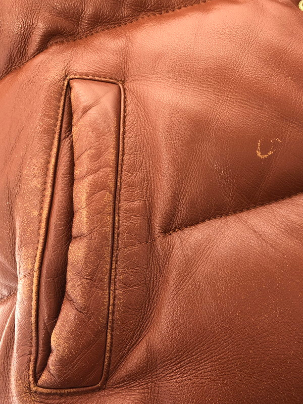 【現状渡し品】【メンズ】 FREEDOM フリーダム SHEEPSKIN LEATHER WESTERN YORK DOWN JACKET シープレザー ウエスタンヨーク ダウンジャケット 145-260204-rt-18-tag サイズ：36 カラー：ブラウン 万代Net店