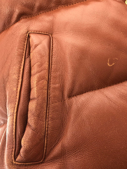 【現状渡し品】【メンズ】 FREEDOM フリーダム SHEEPSKIN LEATHER WESTERN YORK DOWN JACKET シープレザー ウエスタンヨーク ダウンジャケット 145-260204-rt-18-tag サイズ：36 カラー：ブラウン 万代Net店
