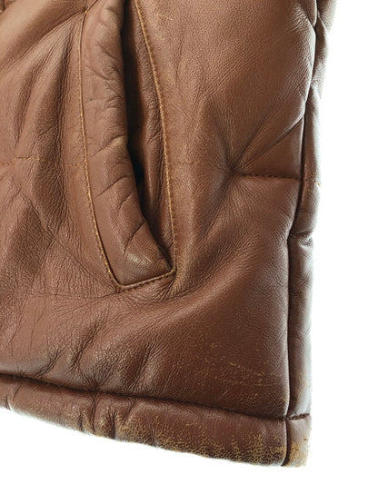 【現状渡し品】【メンズ】 FREEDOM フリーダム SHEEPSKIN LEATHER WESTERN YORK DOWN JACKET シープレザー ウエスタンヨーク ダウンジャケット 145-260204-rt-18-tag サイズ：36 カラー：ブラウン 万代Net店