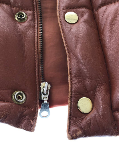 【現状渡し品】【メンズ】 FREEDOM フリーダム SHEEPSKIN LEATHER WESTERN YORK DOWN JACKET シープレザー ウエスタンヨーク ダウンジャケット 145-260204-rt-18-tag サイズ：36 カラー：ブラウン 万代Net店