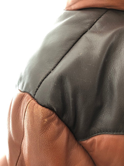 【現状渡し品】【メンズ】 FREEDOM フリーダム SHEEPSKIN LEATHER WESTERN YORK DOWN JACKET シープレザー ウエスタンヨーク ダウンジャケット 145-260204-rt-18-tag サイズ：36 カラー：ブラウン 万代Net店