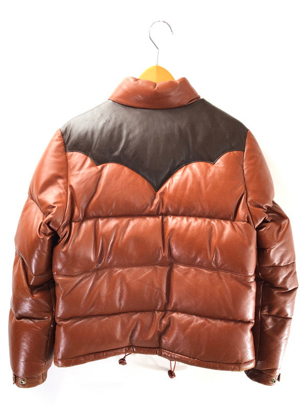 【現状渡し品】【メンズ】 FREEDOM フリーダム SHEEPSKIN LEATHER WESTERN YORK DOWN JACKET シープレザー ウエスタンヨーク ダウンジャケット 145-260204-rt-18-tag サイズ：36 カラー：ブラウン 万代Net店