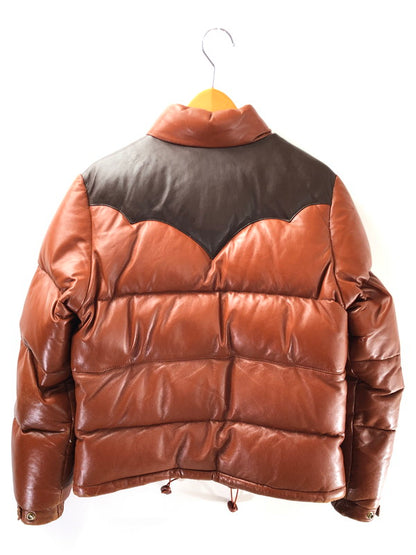 【現状渡し品】【メンズ】 FREEDOM フリーダム SHEEPSKIN LEATHER WESTERN YORK DOWN JACKET シープレザー ウエスタンヨーク ダウンジャケット 145-260204-rt-18-tag サイズ：36 カラー：ブラウン 万代Net店