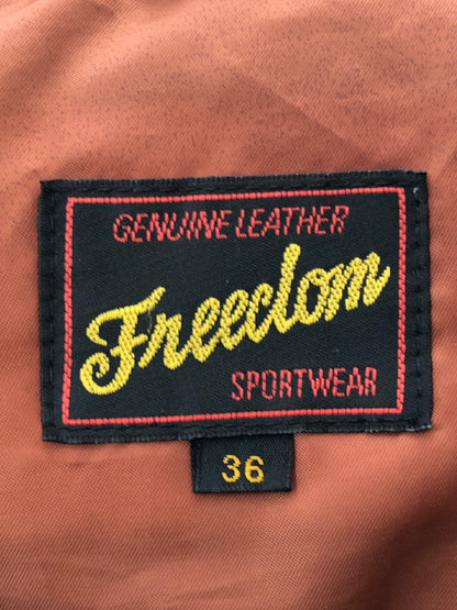 【現状渡し品】【メンズ】 FREEDOM フリーダム SHEEPSKIN LEATHER WESTERN YORK DOWN JACKET シープレザー ウエスタンヨーク ダウンジャケット 145-260204-rt-18-tag サイズ：36 カラー：ブラウン 万代Net店