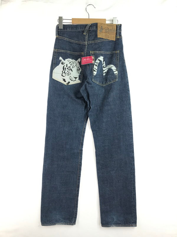 【中古品】【メンズ】 EVISU エヴィス EVISU PARIS エヴィス パリ DENIM PANTS 刺繍 虎 カモメ デニムパンツ ボトムス 156-260202-na-17-tag サイズ：28 カラー：インディゴ 万代Net店