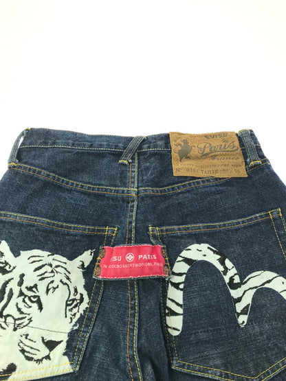 【中古品】【メンズ】 EVISU エヴィス EVISU PARIS エヴィス パリ DENIM PANTS 刺繍 虎 カモメ デニムパンツ ボトムス 156-260202-na-17-tag サイズ：28 カラー：インディゴ 万代Net店