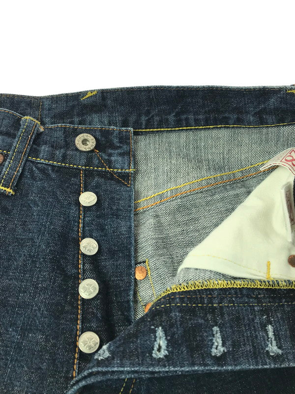 【中古品】【メンズ】 EVISU エヴィス EVISU PARIS エヴィス パリ DENIM PANTS 刺繍 虎 カモメ デニムパンツ ボトムス 156-260202-na-17-tag サイズ：28 カラー：インディゴ 万代Net店