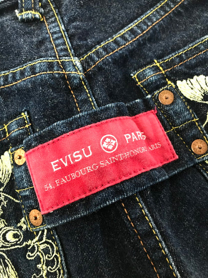 【中古品】【メンズ】 EVISU エヴィス EVISU PARIS エヴィス パリ DENIM PANTS LOT.2001 刺繍 鯉 デニムパンツ ボトムス 156-260202-na-16-tag サイズ：28×35 カラー：インディゴ 万代Net店