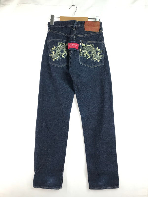 【中古品】【メンズ】 EVISU エヴィス EVISU PARIS エヴィス パリ DENIM PANTS LOT.2001 刺繍 鯉 デニムパンツ ボトムス 156-260202-na-16-tag サイズ：28×35 カラー：インディゴ 万代Net店