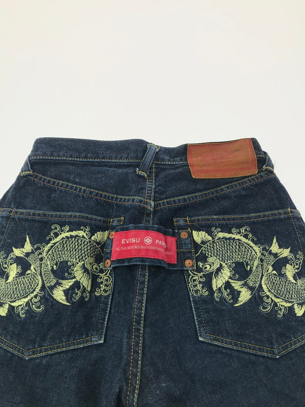 【中古品】【メンズ】 EVISU エヴィス EVISU PARIS エヴィス パリ DENIM PANTS LOT.2001 刺繍 鯉 デニムパンツ ボトムス 156-260202-na-16-tag サイズ：28×35 カラー：インディゴ 万代Net店