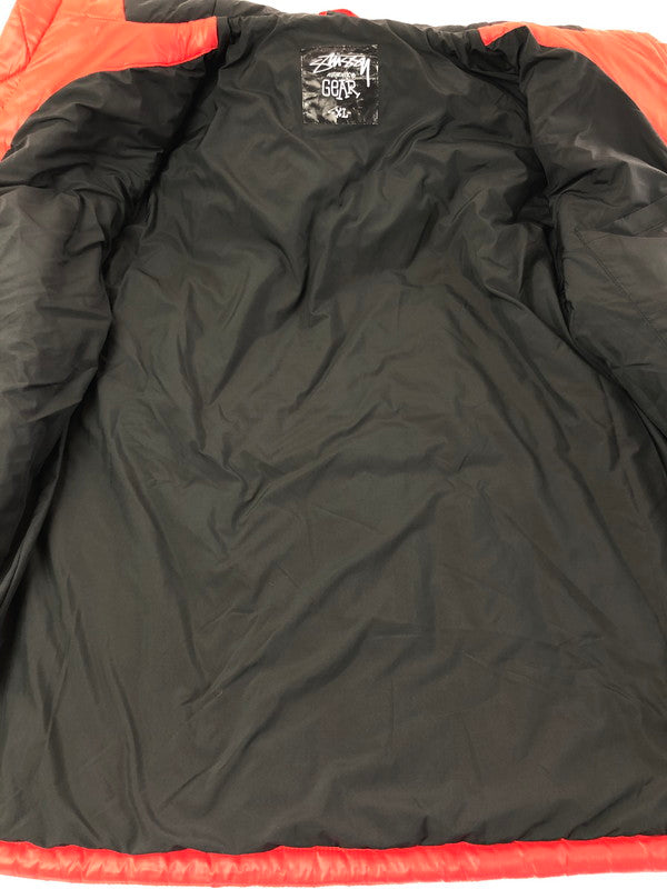 【ジャンク品】【メンズ】 STUSSY ステューシー 00's THERMOLITE PUFF JACKET AUTHENTIC GEAR サーモライト パフ ジャケット アウター 142-260130-rt-17-tag サイズ：XL カラー：レッド 万代Net店