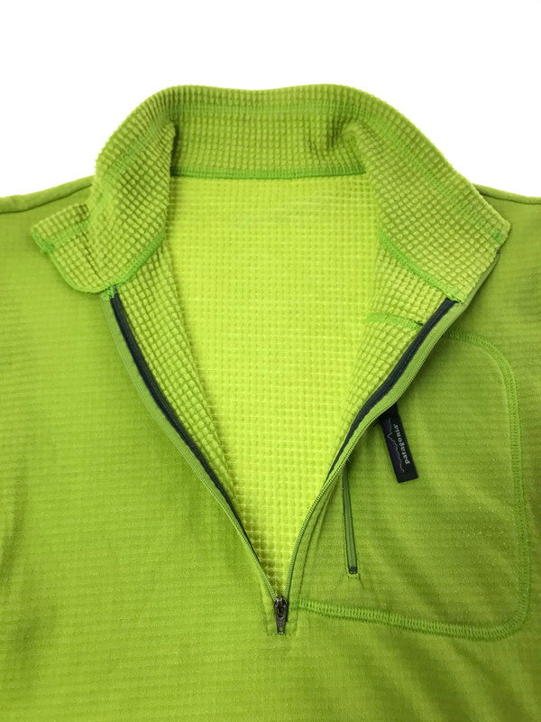 【現状渡し品】【メンズ】 patagonia パタゴニア R-1 FLASH PULLOVER フラッシュ プルオーバー 144-260131-rt-07-tag サイズ：不明　下記参照 カラー：ライトグリーン 万代Net店