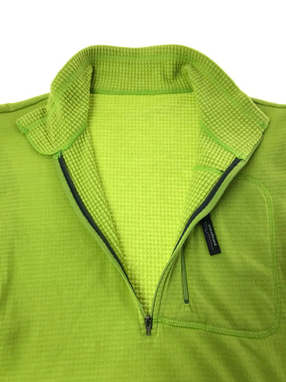 【現状渡し品】【メンズ】 patagonia パタゴニア R-1 FLASH PULLOVER フラッシュ プルオーバー 144-260131-rt-07-tag サイズ：不明　下記参照 カラー：ライトグリーン 万代Net店