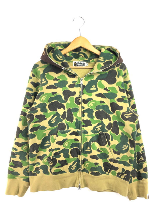 【中古品】【メンズ】 A BATHING APE アベイシングエイプ CAMOUFLAGE PRINT FULL ZIP HOODIE 001ZPL801006M カモフラージュ柄フルジップパーカー 142-260130-rt-11-tag サイズ：M カラー：カーキ系 万代Net店