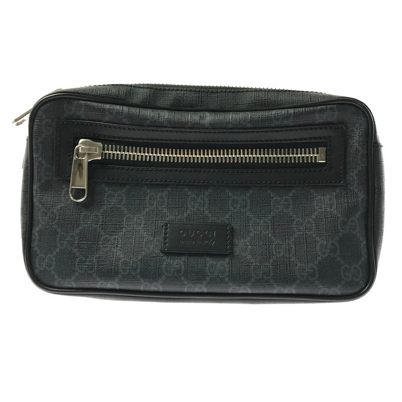 【ジャンク品】【メンズ】 GUCCI グッチ ソフトGGスプリーム ベルトバッグ 474293 ウエストバッグ ボディバッグ カバン 180-260208-na-10-tag カラー：ブラック 万代Net店