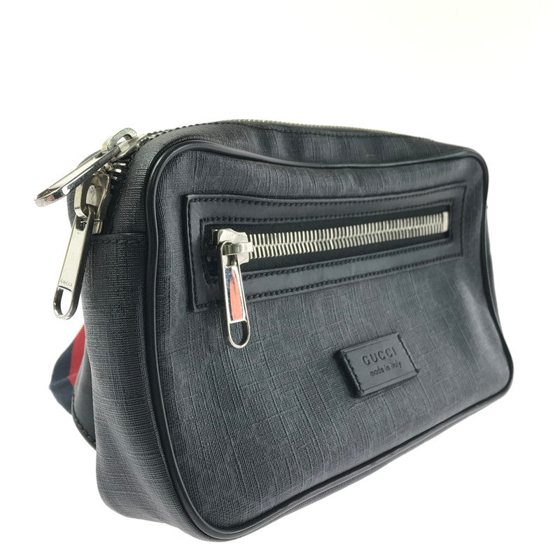 【ジャンク品】【メンズ】 GUCCI グッチ ソフトGGスプリーム ベルトバッグ 474293 ウエストバッグ ボディバッグ カバン 180-260208-na-10-tag カラー：ブラック 万代Net店