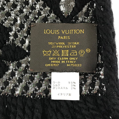 【中古品】【レディース】 LOUIS VUITTON ルイ・ヴィトン エシャルプ ロゴマニア シャイン M75833 マフラー 服飾小物 179-260208-na-01-tag カラー：ブラック 万代Net店