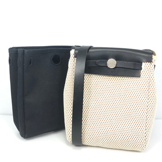 【中古品】【レディース】 HERMES エルメス エールバッグTPM □H刻印 2004年製 ショルダーバッグ カバン 180-260209-na-05-tag カラー：ナチュラル/ブラック 万代Net店