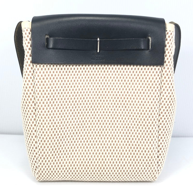 【中古品】【レディース】 HERMES エルメス エールバッグTPM □H刻印 2004年製 ショルダーバッグ カバン 180-260209-na-05-tag カラー：ナチュラル/ブラック 万代Net店