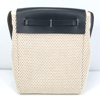 【中古品】【レディース】 HERMES エルメス エールバッグTPM □H刻印 2004年製 ショルダーバッグ カバン 180-260209-na-05-tag カラー：ナチュラル/ブラック 万代Net店