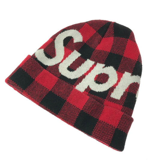 【中古品】【メンズ】 Supreme シュプリーム SUPREME 20AW BIG LOGO BEANIE ビッグ ロゴ ビーニー ニット帽 帽子 185-260420-na-10-tagh カラー：レッド/ブラック 万代Net店