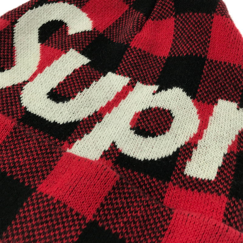 【中古品】【メンズ】 Supreme シュプリーム SUPREME 20AW BIG LOGO BEANIE ビッグ ロゴ ビーニー ニット帽 帽子 185-260420-na-10-tagh カラー：レッド/ブラック 万代Net店