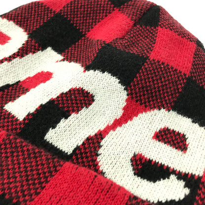【中古品】【メンズ】 Supreme シュプリーム SUPREME 20AW BIG LOGO BEANIE ビッグ ロゴ ビーニー ニット帽 帽子 185-260420-na-10-tagh カラー：レッド/ブラック 万代Net店