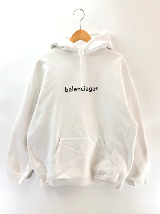 【中古品】【メンズ】 BALENCIAGA バレンシアガ NEW COPYRIGHT MEDIUM FIT HOODIE TS91 570811 TIV55 9040 ミディアムフィット フーディー パーカー 141-260205-na-04-tag サイズ：M カラー：ホワイト 万代Net店