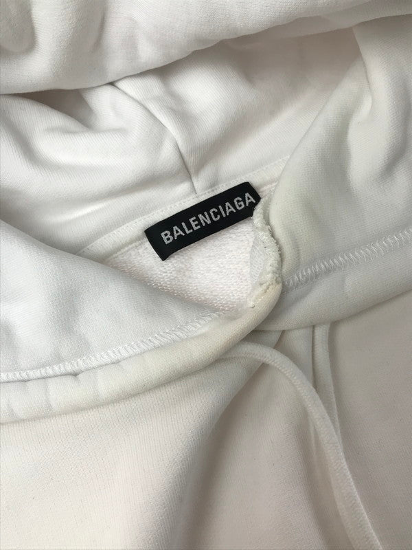 【中古品】【メンズ】 BALENCIAGA バレンシアガ NEW COPYRIGHT MEDIUM FIT HOODIE TS91 570811 TIV55 9040 ミディアムフィット フーディー パーカー 141-260205-na-04-tag サイズ：M カラー：ホワイト 万代Net店