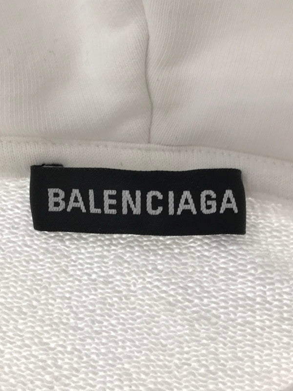 【中古品】【メンズ】 BALENCIAGA バレンシアガ NEW COPYRIGHT MEDIUM FIT HOODIE TS91 570811 TIV55 9040 ミディアムフィット フーディー パーカー 141-260205-na-04-tag サイズ：M カラー：ホワイト 万代Net店