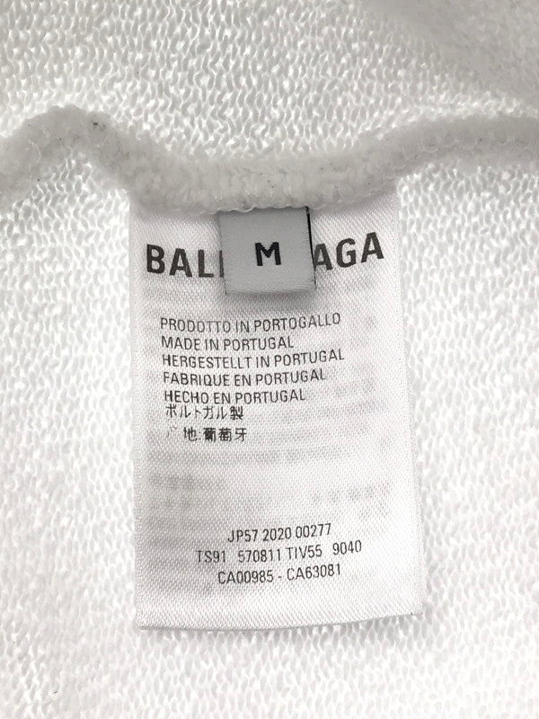 【中古品】【メンズ】 BALENCIAGA バレンシアガ NEW COPYRIGHT MEDIUM FIT HOODIE TS91 570811 TIV55 9040 ミディアムフィット フーディー パーカー 141-260205-na-04-tag サイズ：M カラー：ホワイト 万代Net店