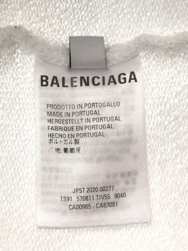 【中古品】【メンズ】 BALENCIAGA バレンシアガ NEW COPYRIGHT MEDIUM FIT HOODIE TS91 570811 TIV55 9040 ミディアムフィット フーディー パーカー 141-260205-na-04-tag サイズ：M カラー：ホワイト 万代Net店