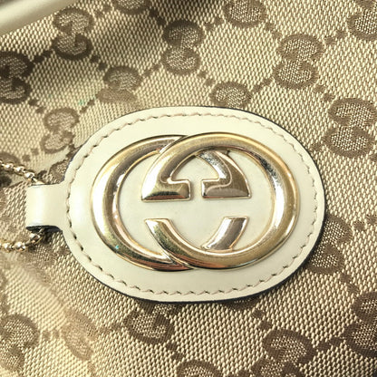 【中古品】【レディース】 GG CANVAS SUKEY HANDBAG 247902 GGキャンバス スーキー ハンドバッグ カバン 180-260421-rt-30-tagh カラー：ブラウン/グレージュ 万代Net店