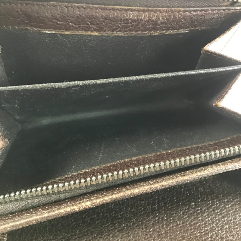 【現状渡し品】【レディース】 GUCCI グッチ GGキャンバス 二つ折り財布 154258 ミディアムウォレット 181-260213-hi-09-tag カラー：ブラウン 万代Net店