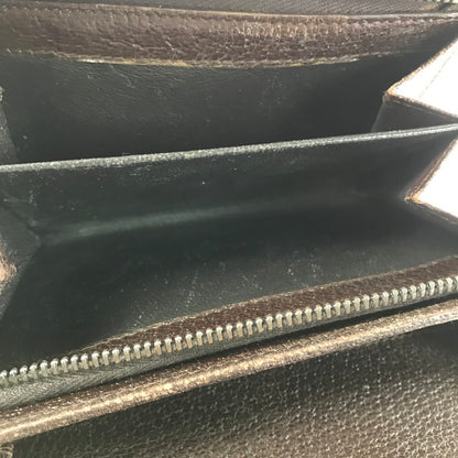 【現状渡し品】【レディース】 GUCCI グッチ GGキャンバス 二つ折り財布 154258 ミディアムウォレット 181-260213-hi-09-tag カラー：ブラウン 万代Net店
