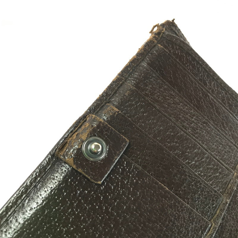 【現状渡し品】【レディース】 GUCCI グッチ GGキャンバス 二つ折り財布 154258 ミディアムウォレット 181-260213-hi-09-tag カラー：ブラウン 万代Net店