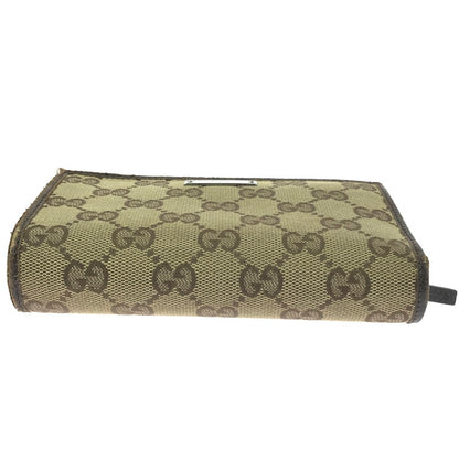 【現状渡し品】【レディース】 GUCCI グッチ GGキャンバス 二つ折り財布 154258 ミディアムウォレット 181-260213-hi-09-tag カラー：ブラウン 万代Net店