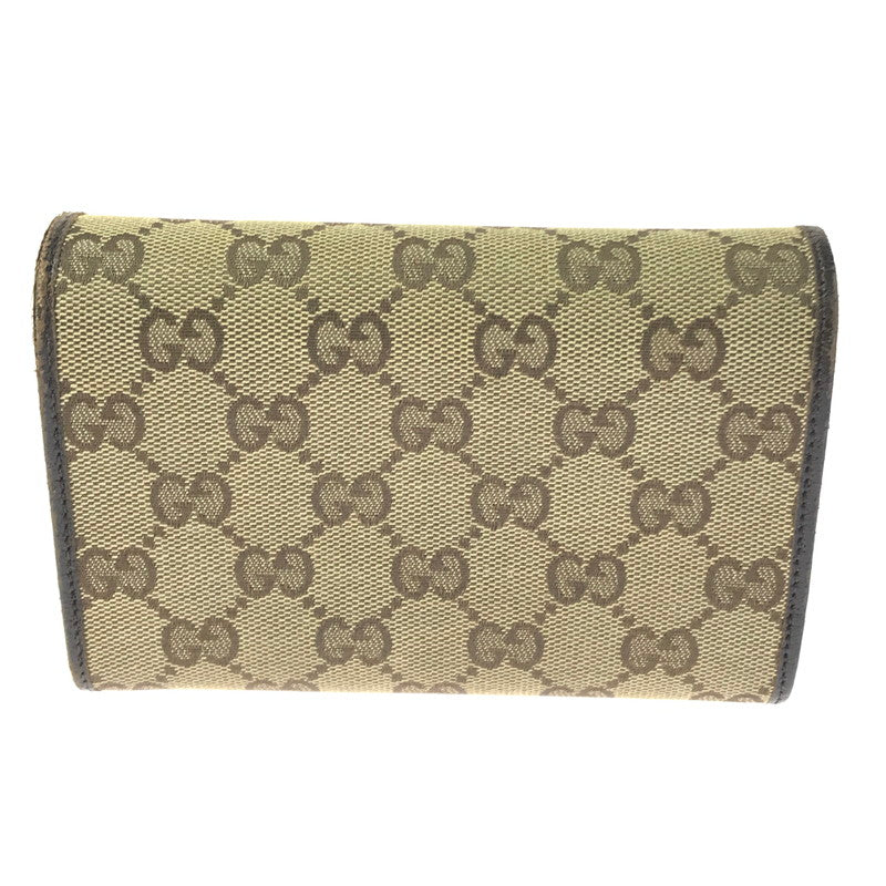 【現状渡し品】【レディース】 GUCCI グッチ GGキャンバス 二つ折り財布 154258 ミディアムウォレット 181-260213-hi-09-tag カラー：ブラウン 万代Net店