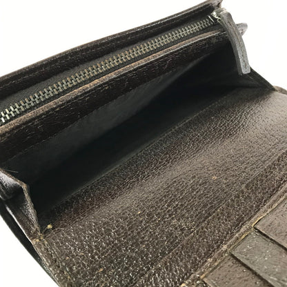 【現状渡し品】【レディース】 GUCCI グッチ GGキャンバス 二つ折り財布 154258 ミディアムウォレット 181-260213-hi-09-tag カラー：ブラウン 万代Net店